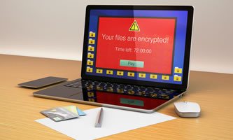 Ransomware on a computer