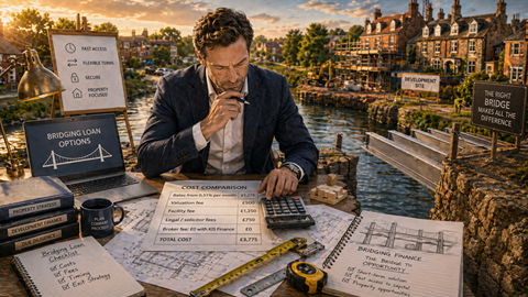Business man choosing a bridging lender